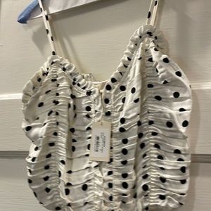 Maje polka dot corset top new with tags